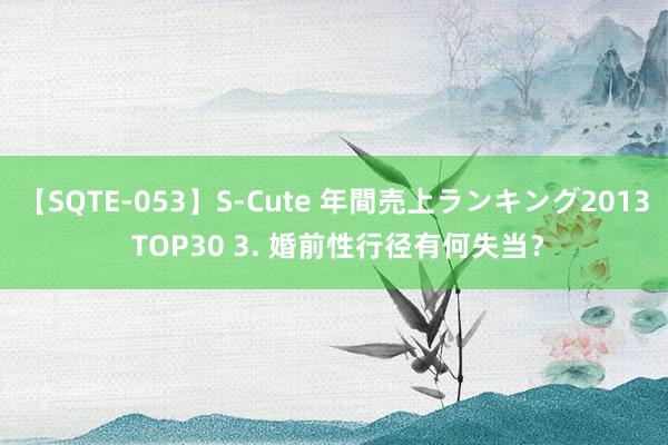 【SQTE-053】S-Cute 年間売上ランキング2013 TOP30 3. 婚前性行径有何失当?