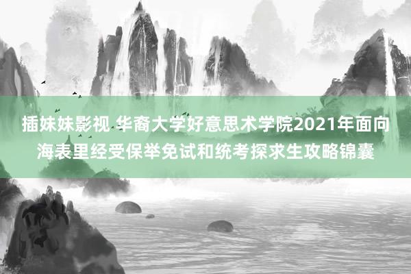 插妹妹影视 华裔大学好意思术学院2021年面向海表里经受保举免试和统考探求生攻略锦囊