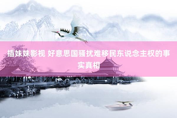 插妹妹影视 好意思国骚扰难移民东说念主权的事实真相