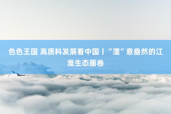 色色王国 高质料发展看中国丨“湿”意盎然的江淮生态画卷