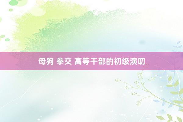 母狗 拳交 高等干部的初级演叨