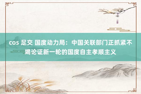 cos 足交 国度动力局：中国关联部门正抓紧不竭论证新一轮的国度自主孝顺主义