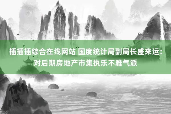 插插插综合在线网站 国度统计局副局长盛来运：对后期房地产市集执乐不雅气派